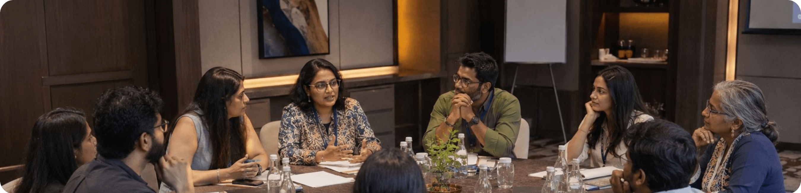 MindGuild residents and faculty in a clinical discussion session