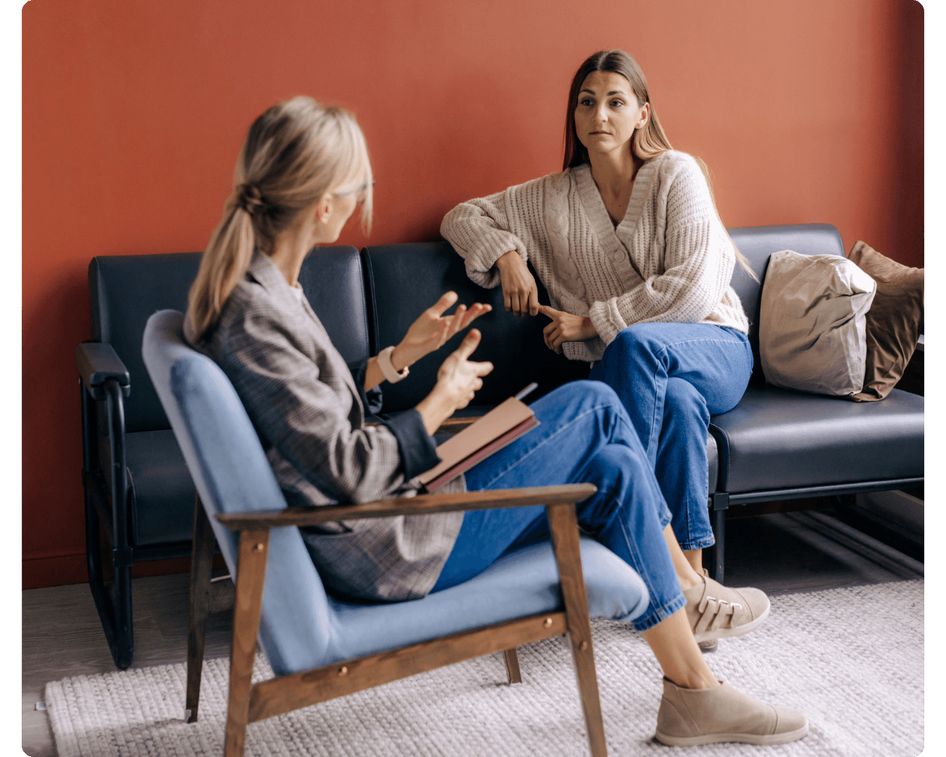Two women in a therapy conversation